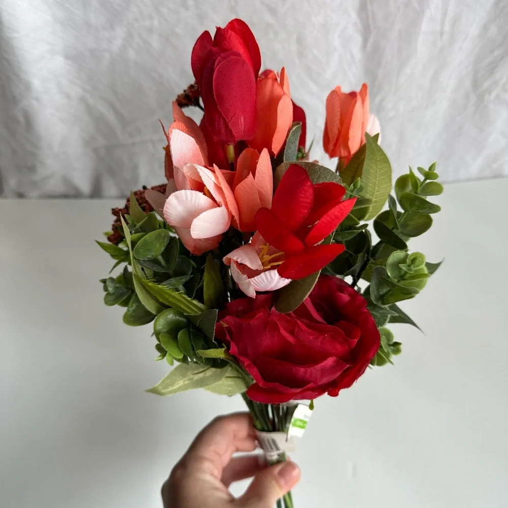 Elegant Floral Bouquet with Red and Green Accents